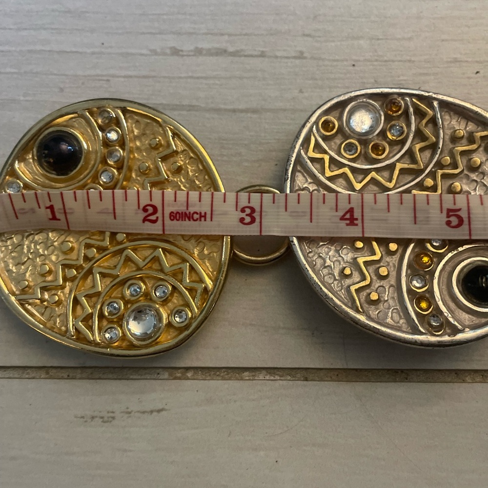 Chico’s Chunky Medallion Adjustable Chain Belt - Picture 10 of 10